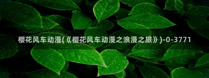 樱花动漫网站入口